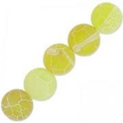 Beads Cracked Agate 8 mm Jonquil x10