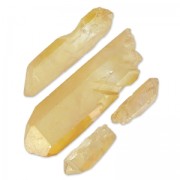 Pointed pendants in Crystal 10-50 mm Light Peach x4