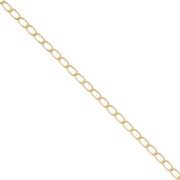 Curb links chain 1.7mm fine Gold plated x 1m