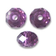 PureCrystal 5040 Flat round 8mm Amethyst x1
