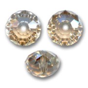Round flat Swarovski 5040 8 mm Crystal Golden Shadow x1