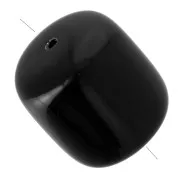 Beads - Opaque resin tube beads 16x14 mm - Black x4 Opaque resin tube beads 16x14 mm - Black x4