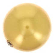 6mm Pearl PureCrystal semi-perforated 5818 - Crystal Royal Gold Pearl x1