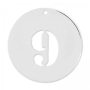 Number 9 Sterling silver charm 20mm x1