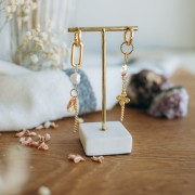 Square bead 8 mm - Fantasy Square PureCrystal 5035 - Crystal Golden Shadow x1