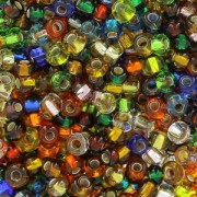 Preciosa Seed beads 9/0 2.5 mm - Mix Silver Lined x20g