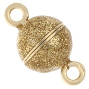 10 mm magnetized ball clasp with epoxy resin - 925 Sterling Silver Fine gold plated - Gold plated