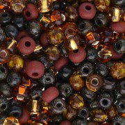 Preciosa Seed beads 6/0 4 mm - Mix Brown Picasso x20g
