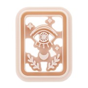 3rd eye tarot card punch 35.5x25mm biodegradable polymer - Beige