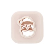 Mini Santa Claus cookie cutter 12x10 mm in biodegradable polymer - Beige x1