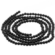 2mm round gemstone beads - Black Agate x38cm