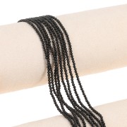 2mm round gemstone beads - Black Agate x38cm