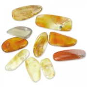 Irregular beads drops 12-22 mm Red Agate x10