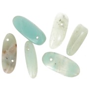 Irregular beads drops 12-22 mm Amazonite x10