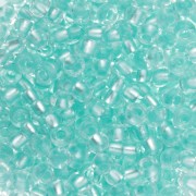 Preciosa 8/0 3 mm seed beads - Crystal Lined Green Pearl x20g