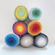 Cotton Air Cake 1mm macramé cord spool - Tie and Die Yellow x220m
