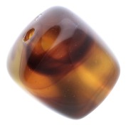 Irregular cube beads 16x17 mm - Translucent acrylic - Amber marble x10
