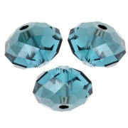 Round flattened bead PureCrystal 5040 8 mm - Indicolite Satin x1