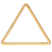 Mounting and weaving triangle ring 13x15 mm - 304L gold-plated stainless steel x1