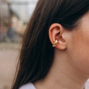 Ear cuff - Bague d'oreille anneau large 19 mm - Stainless steel 304 Gold x1