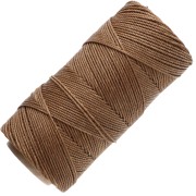 Linhasita Waxed Yarn Spool for Micro Macramé, 1.5 mm - Wood (21) x 116 m