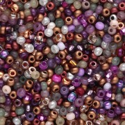 Preciosa Seed beads 11/0 2 mm - Mix Violet - Bronze x20g