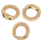 5 mm twisted protection rings for 0.7 mm wire - 316L gold-plated stainless steel x4