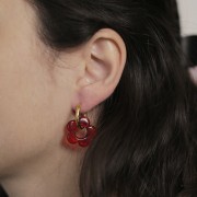 19 mm round escutcheons - 2.5 mm wire - 316L gold-plated stainless steel x2