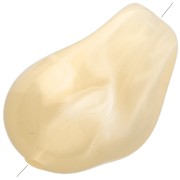 21x15 mm irregular beads in translucent resin - Marbled Beige x10