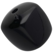 Beads irregular cubes 16x17 mm - second choice - Acrylic opaque - Black x10