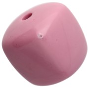 Beads irregular cubes 16x17 mm - second choice - Acrylic opaque Old pink x10