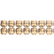 PureCrystal Crystal Mesh 40001, 2 rows, 5.3 mm - Crystal Bronze - Gold x 5 cm