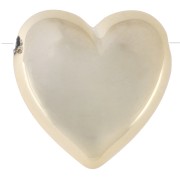 22x22.5 mm metallic acrylic heart bead (CCB) - Gold x1