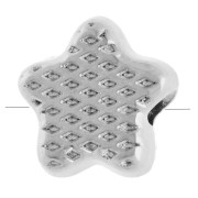 Starfish bead 9 mm with epoxy resin Antique silver veneer -Corail x1