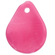 Curved flower petals 14x10.5 mm in resin - Vivid pink marbled x8