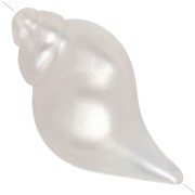 27x15 mm opaque resin shell bead - Pearlescent white x1