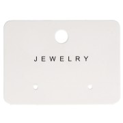 Set of 10 4x5.5cm jewelry display cards for earrings - Jewelry - White