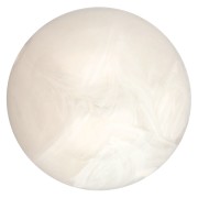 15.5 mm round beads in translucent acrylic - Ivory marbled x5