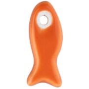 Ceramic fish pendant 25x10 mm - Orange x1