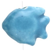 Ceramic fish bead 17x20 mm - Blue x1