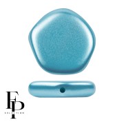 Glass bead pentagon 15x15 mm The Cute Polygon - Pastel Aqua x4