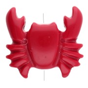 26x28 mm acrylic crab bead - Red x1