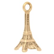 Eiffel Tower Charm, 18x8 mm - Gold-Plated 304 Stainless Steel x1