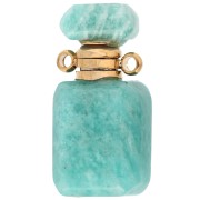 20x10 mm gemstone pendant perfume bottle - Amazonite x1