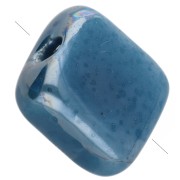 10 mm Square Ceramic Bead - Sky Blue x1