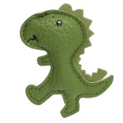 7x8 cm dinosaur pendant for bag charm - PU - Green x1