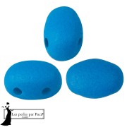 Samos® Glass Beads by Puca® 5x7 mm - Neon Blue x10g