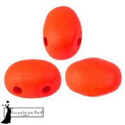 Samos® Glass Beads by Puca® 5x7 mm - Neon Coral x10g
