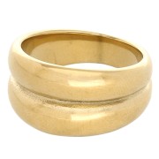 11.5 mm Wide Ring - Size 53 - Gold-Plated 304 Stainless Steel x1