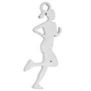 14.75 x 5.5 mm Runner Charm for Running Jewelry - 316 Stainless Steel x1